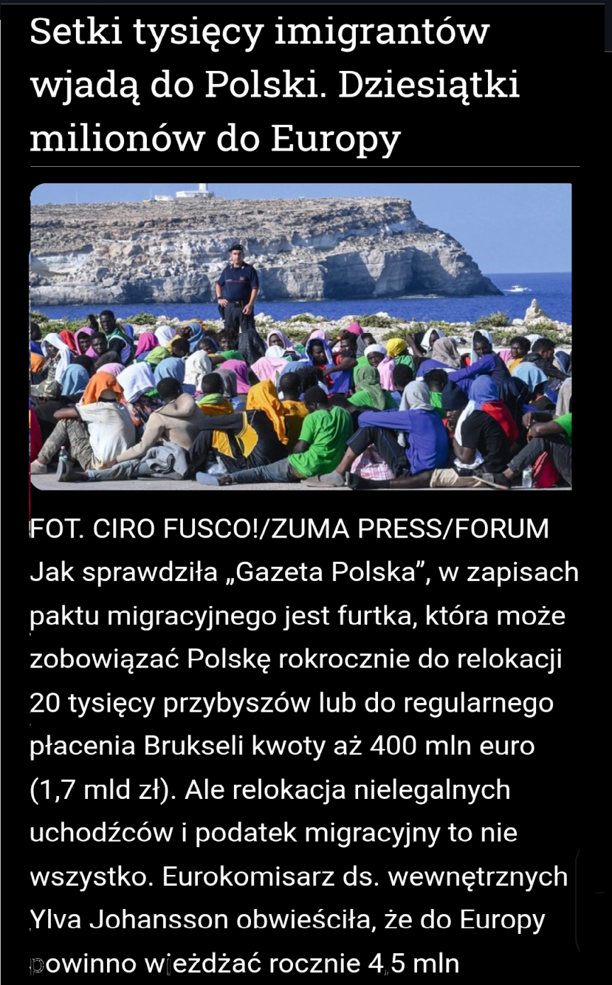 Setki tysięcy migrantów wjadą do Polski. Zaś miliony do Europy!